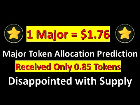 Major Token Allocation Prediction: Only 0.85 Tokens?! Disappointed with Supply! 1 Major = $1.76