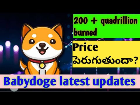 Babydoge coin latest updates in telugu /  Babydoge coin burning updates/ 202 quadrillion were burned