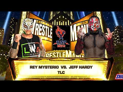 TLC Match with "Rap Battle"🎵 | Rey Mysterio vs. Jeff Hardy | WWE TLC