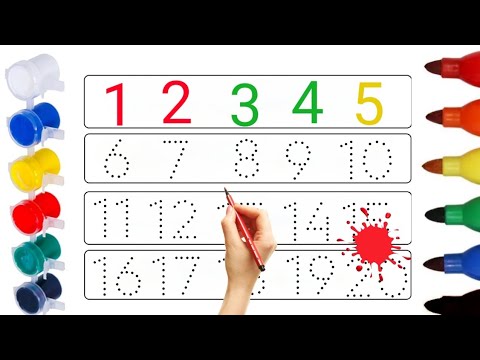 Counting | 1 to 20 | Easy step by step drawing tutorial for kids | Toddlers learning video