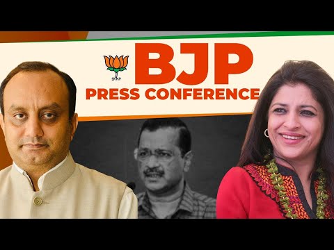 BJP National Spokesperson Dr. Sudhanshu Trivedi addresses a press conference at BJP hq in New Delhi.