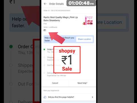 shopsy 1 rupee order kaise kare || shopsy 1 rs sale today time || #trending #shopsynewtrick