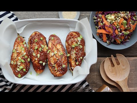 GINGER & MISO GLAZED EGGPLANT | VEGAN & EASY