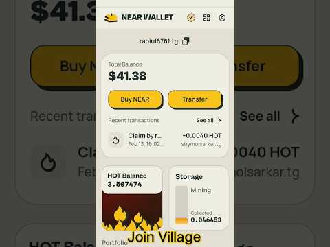 Claim Hot Coin, Join Village #shorts #short #hotcoin