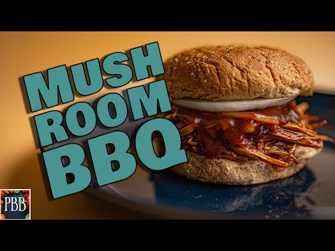 Mushroom Barbecue?  Easy Plant Based Pulled "Pork" Sandwich