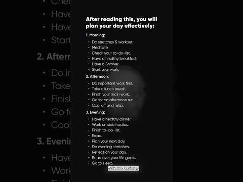 After reading this, you will plan your day effectively #mindset #productive #habits