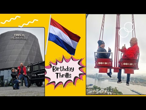 Thrilling ADAM Lookout Swing Experience| 360° View of Amsterdam on My Birthday!Unforgettable Moments