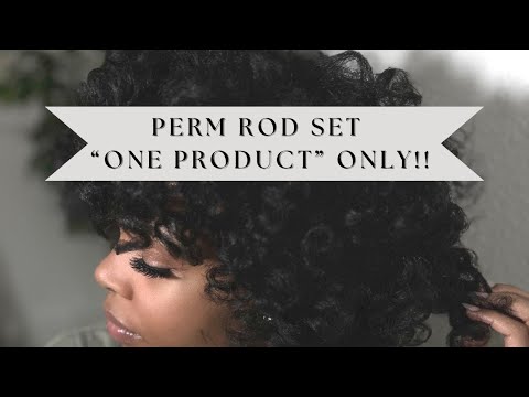 Quick + Easy perm rod set (using “One Product” ) on Natural Hair