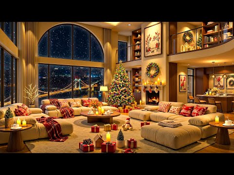 Christmas Vibes 🎅 Luxury Apartment Ambience with Christmas Jazz 2025 🎄 Jazz Relaxing Music for Sleep