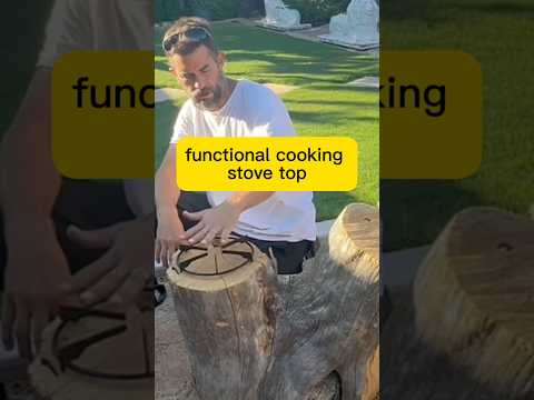 "Turning a Lightning Strike Concept into a Cooking Log - Genius Campfire Idea!" #woodfirecooking