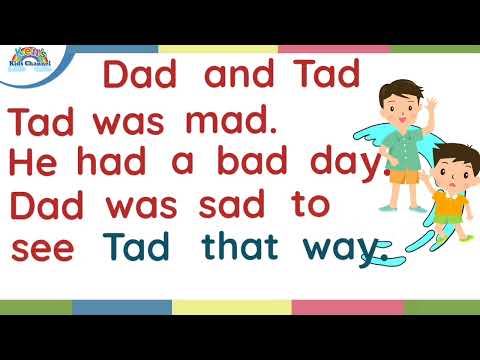 PRACTICE READING A STORY "Dad and Tad" | SLOW AND FAST READING | Reading Tutorial for Kids