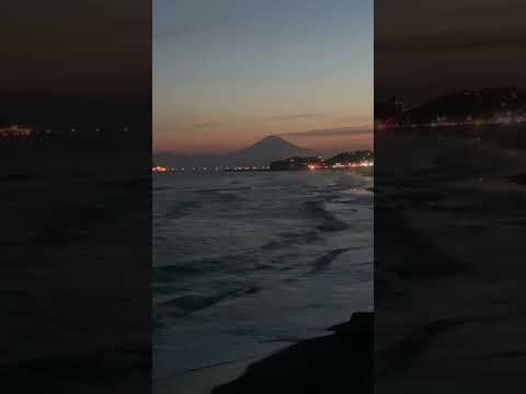 Mount Fuji Sunset from the Shonan Coast 🌅🏔️