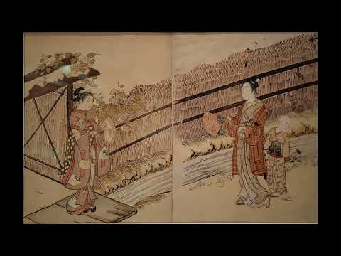 鈴木春信 Suzuki Harunobu(1725？~70)《見立源氏夕顔》2枚続中判 錦絵 2枚続江戸時代・18世紀東京国立博物館 蔵