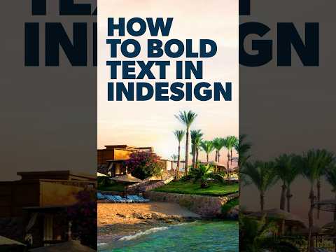 How to Bold Text in InDesign #shorts