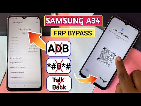 Without PC 2024:- SAMSUNG A34 5G / A34 FRP BYPASS Android 14 | Samsung Frp Bypass 2024✔️New Security