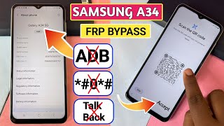 Without PC 2024:- SAMSUNG A34 5G / A34 FRP BYPASS Android 14 | Samsung Frp Bypass 2024✔️New Security