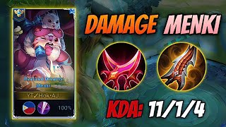 MENKI DAMAGE BUILD JUNGLE HONOR OF KINGS