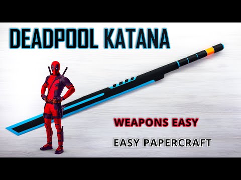 How to Make a Paper DEADPOOL KATANA – Easy DIY Tutorial!