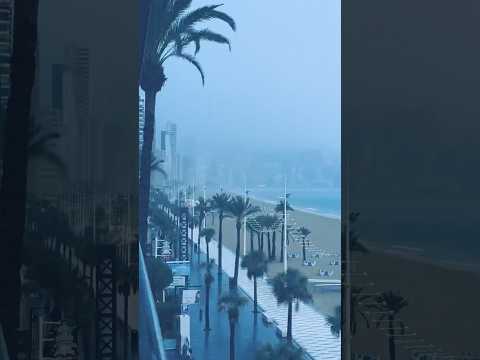 Wild storms in Benidorm right now