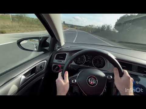 4K Driving Vw Golf mk7 1.6TDI through curves and sound system test (CONVENTIONAL / TOWN / HIGHWAY)