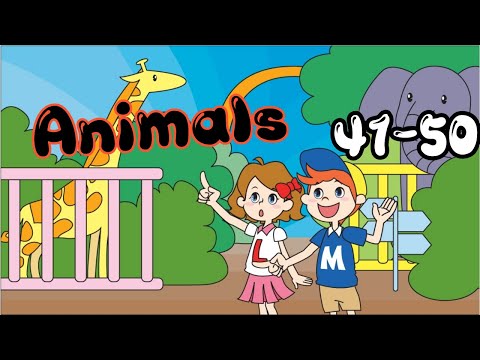 Easy Reading Practice for kids | 80 Animals 41-50