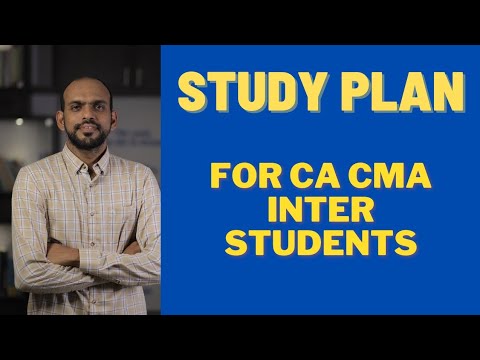 STUDY PLAN | ANNOUNCEMENT For CA, CMA INTER students