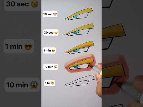 How to Draw Majin Vegeta Eye in 10sec, 1min, 1hr #shorts