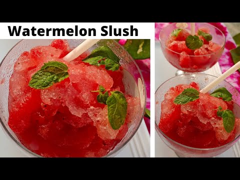 Watermelon sorbet- watermelon ice cream sorbet- watermelon slush #summerdrink #watermelon