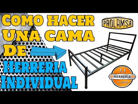 🛏️ Como HACER una CAMA INDIVIDUAL De HERRERÍA Paso A Paso 🔥 - APRENDE HERRERIA