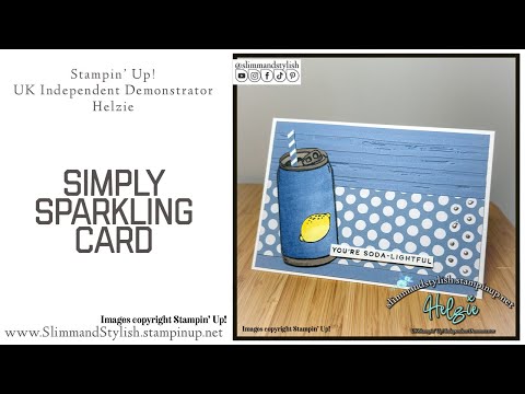 Embossed Elegance: Soda Can Card| Alcohol Marker Coloring Tutorial Ft. Stampin’ Up! Simply Sparkling