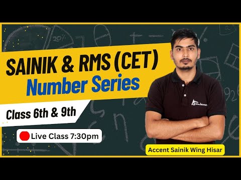 Reasoning for sainik Military school class 6 & 9 | Number Series | Numbers Series Trick