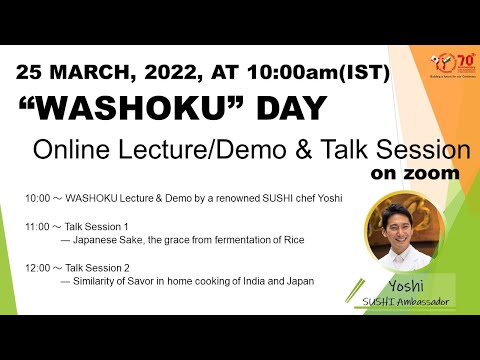 "WASHOKU DAY" - Sushi Chef Yoshi's Lecture and Demo-