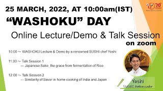 "WASHOKU DAY" - Sushi Chef Yoshi's Lecture and Demo-