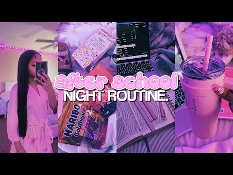 AFTER SCHOOL NIGHT ROUTINE | target run, solo date, homework, skincare, haul