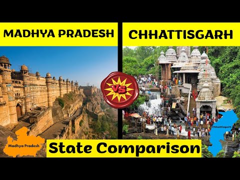 Madhya Pradesh VS Chhattisgarh State Comparison | Airports, GDP, Food, Population etc.