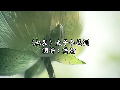 初衷 調寄:浩瀚 太子爺慈訓 國語善歌