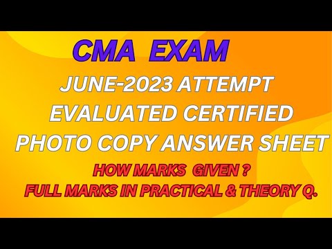 CMA Certified Copy of Answer Sheet June 2023 Attempt RTI Copy of CMA Exam #viral #trend #viralvideo