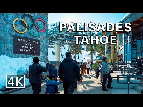 [4K] 🎄Palisades Tahoe (Squaw Valley) California - Walking Tour