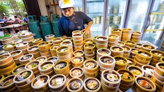 Street Food - DIM SUM SKYSCRAPER!! Market Eating Tour in Southeast Asia!