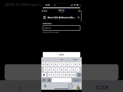 Blum CEO @ Binance Blockchain LifeVerfication code blum 27 December