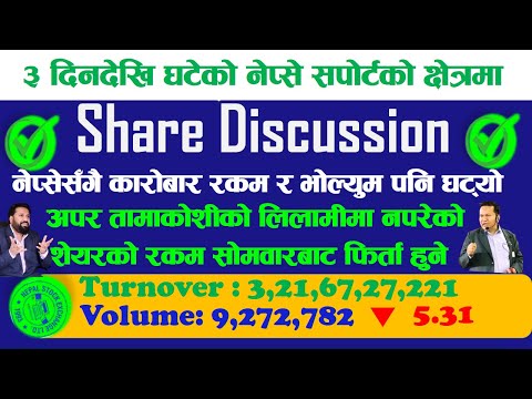 नेप्सेसँगै कारोबार रकम र भोल्युम पनि घट्नु सकरात्मक।#fincotech #subas_bhattarai #शेयर_किसानको_चौतारी