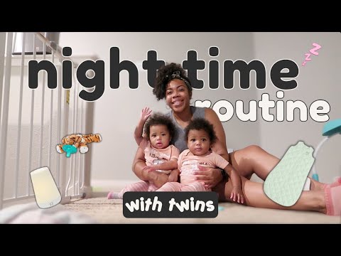 REALISTIC NIGHT TIME ROUTINE WITH TWINS | 1 Year Old Twins | Solo Mom Bedtime Routine