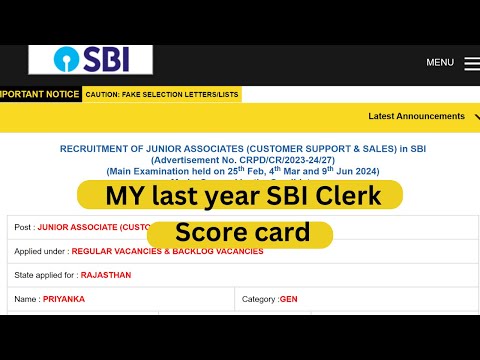 My Last year SBI Clerk score card . Suggestions?? #sbiclerk #sbiclerk2024 #bankingexam #banking