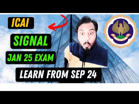 |ICAI Signal For Jan 25 ICAI Exam For CA Inter| Learn From ICAI Sep 24 Exam Result|