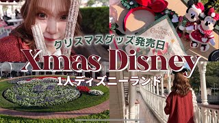 1人クリスマスディズニー🎄🐭グッズ発売日で大混雑の中なんと号泣...⁉️