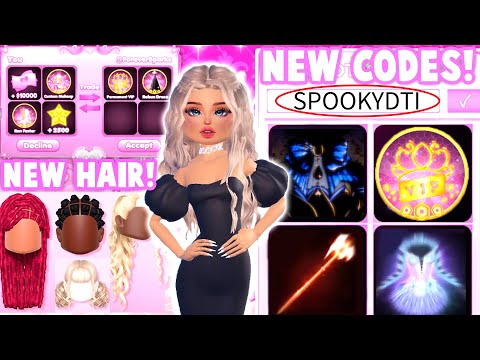 HOW TO GET ALL *NEW CODES* & *FREE VIP* 4 NEW HAIRS! NEW POSE & HALLOWEEN ITEMS! DRESS TO IMPRESS