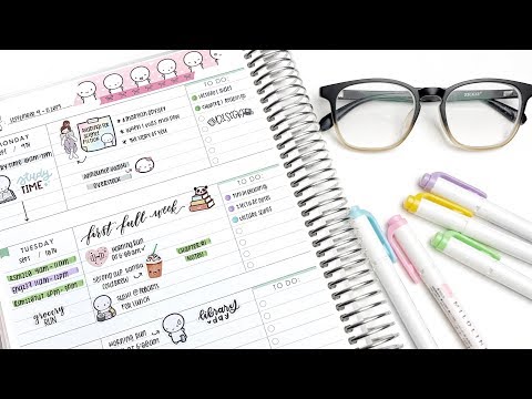 How I Plan For College (School Plan With Me + College Vlog in Erin Condren Academic Planner)