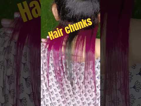 Easy Technique To Achieve Hair Chunks, Plum Hair Colour, Purple Pink Hair Chunks #chunks #haircolor