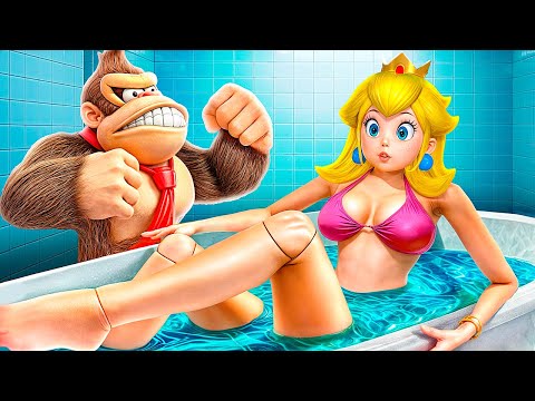 Popular Mario Hide vs Unpopular Donkey Kong! Princess Peach is Missing!