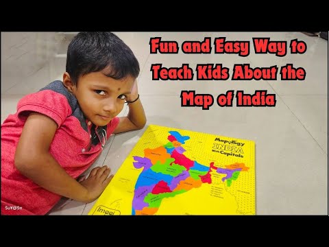 Map puzzle | Mapology game | Learn Indian Map for kids | Colourful puzzle map | India Map Capitals